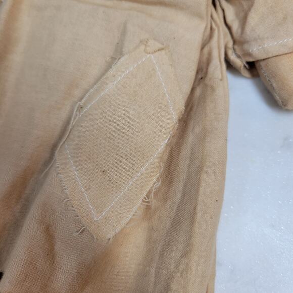 Vintage Angel Rag Doll Christmas Tree Topper 9" Tan Fabric Handmade Decoration - Picture 11 of 12